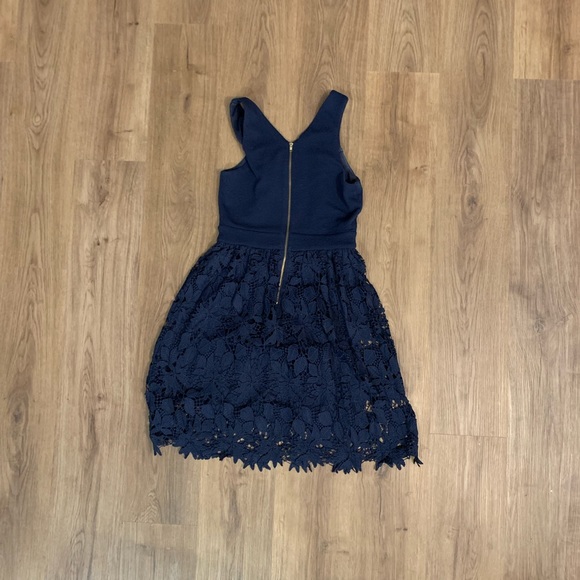 Altar’d State Navy Blue Floral Lace Dress - Picture 4 of 4